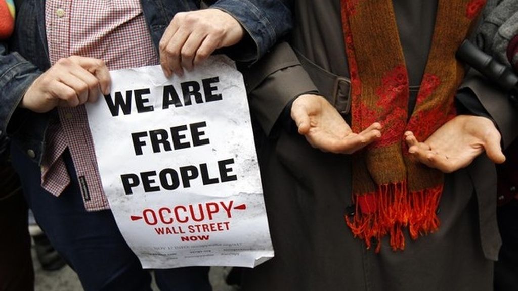 Los indignados de Wall Street marchan hacia la Bolsa