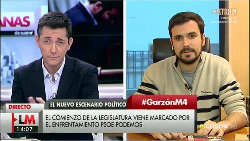 Alberto Garzón, sobre un pacto de izquierdas: “Nuestra apuesta es facilitarlo”