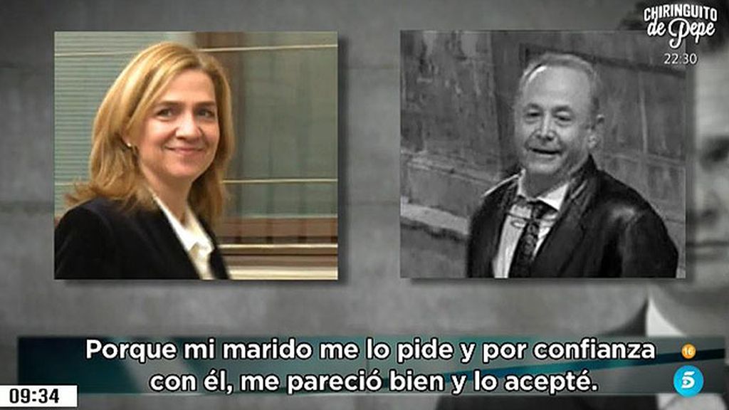 En 2014 la Infanta Cristina respondió a 400 preguntas del juez Castro
