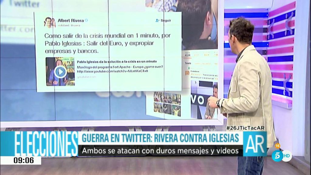 Rivera, en twitter: “Cómo salir de la crisis mundial según Iglesias: salir del euro"