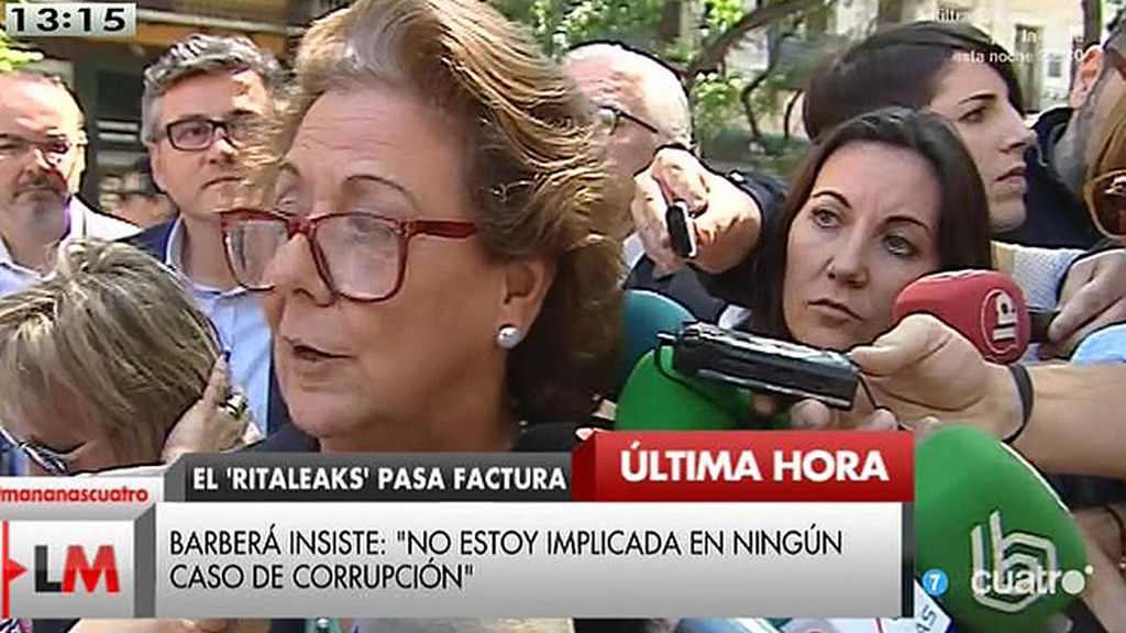 Rita Barberá: "Compromís e IU están haciendo auténticas barbaridades"