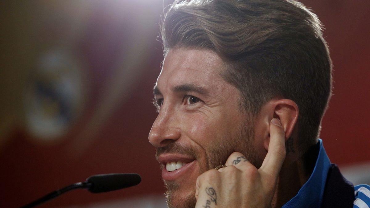 Sergio Ramos durante la rueda de prensa previa a la final de la Copa del Rey