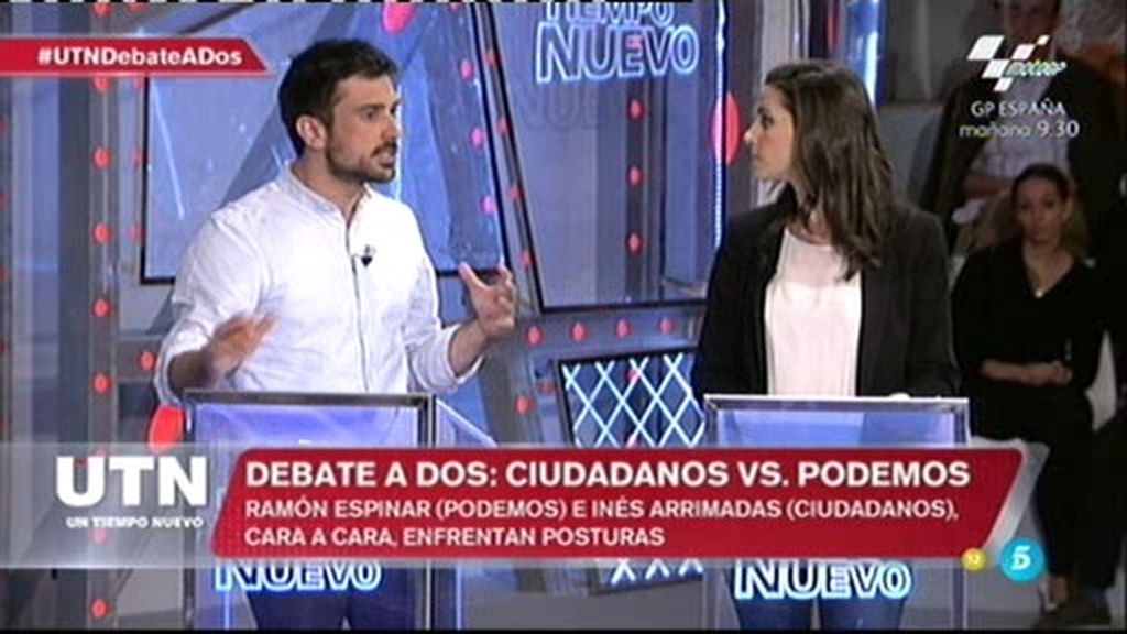 Ramón Espinar, a Inés Arrimadas: "Al final nos vamos a parecer al PP y al PSOE"