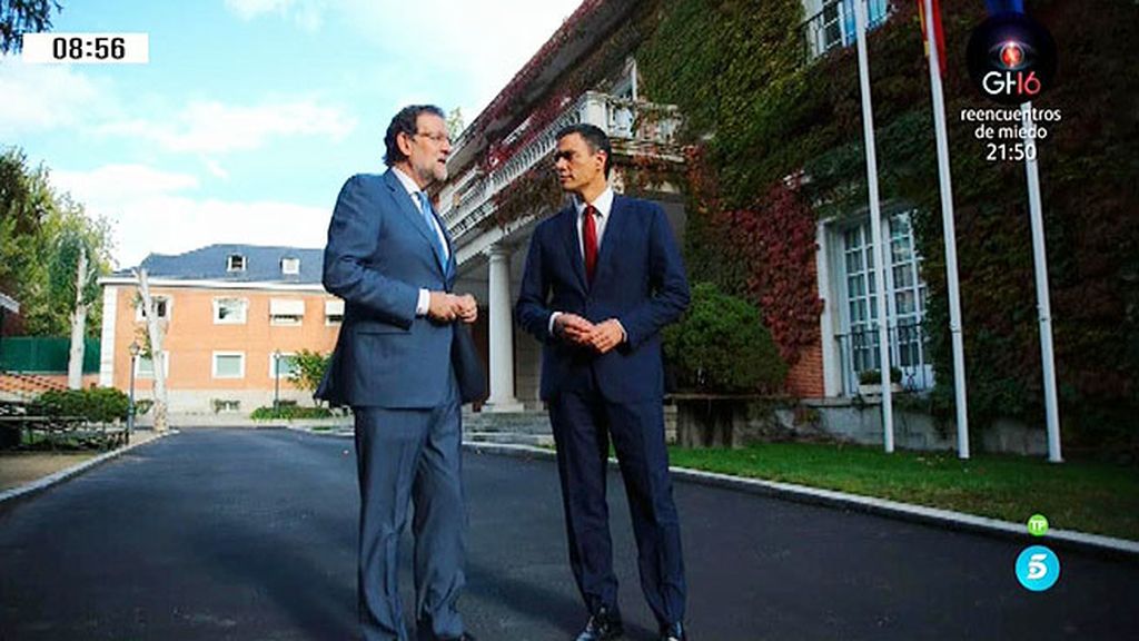 Mariano Rajoy y Pedro Sánchez, unidos frente al independentismo catalán