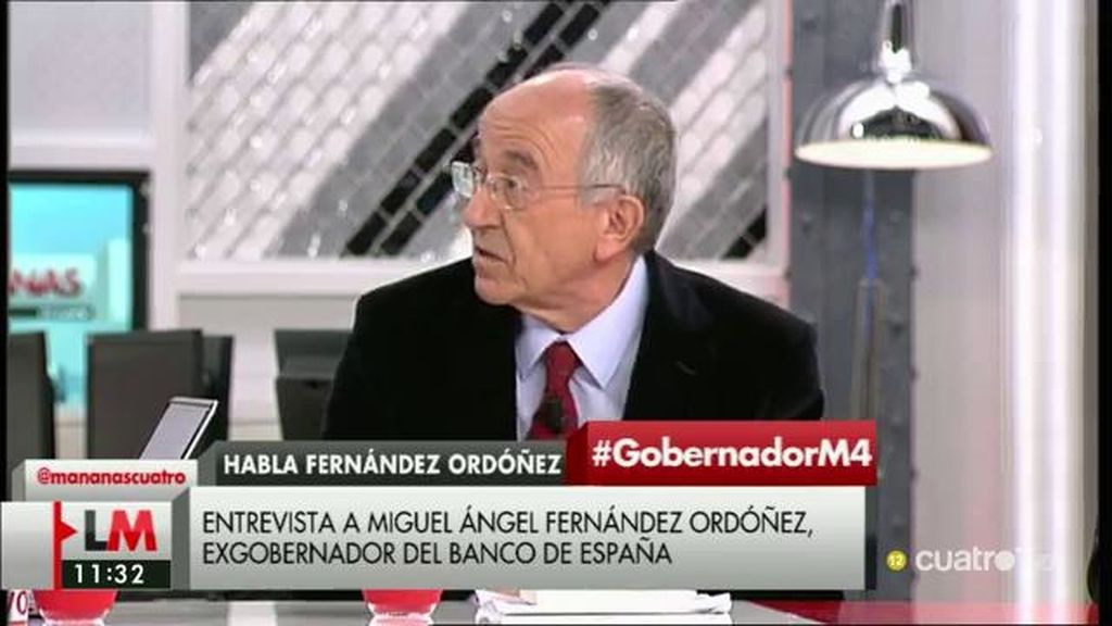 Fernández Ordóñez, exgobernador del Banco de España, critica la gestión de Guindos de la crisis