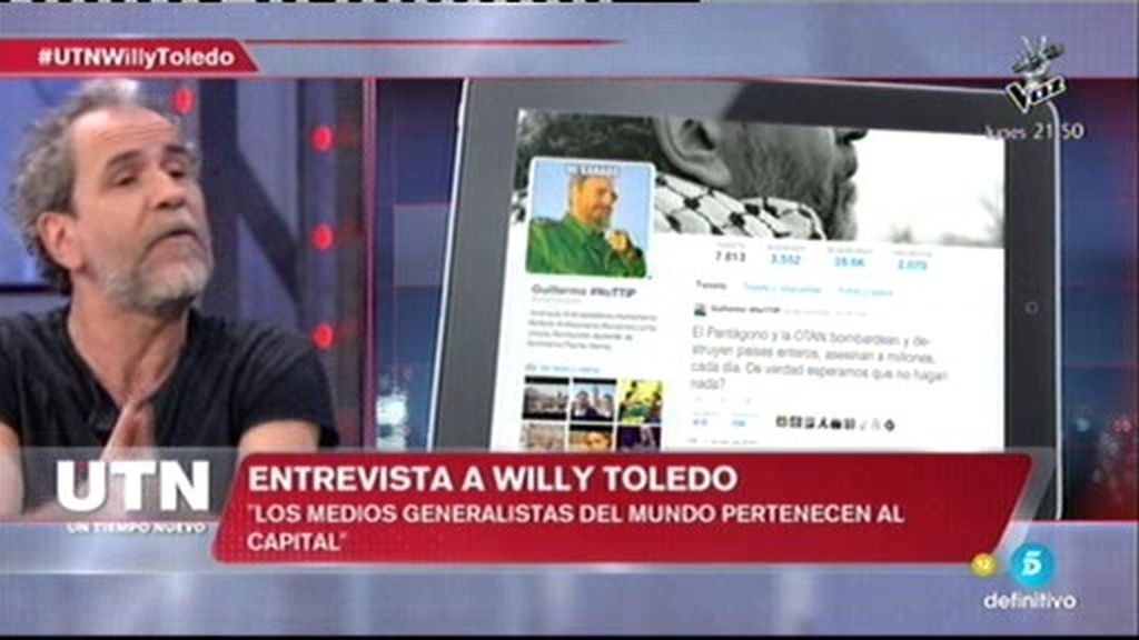 Willy Toledo, sobre Twitter: "No entiendo el revuelo, no digo nada que no sea cierto"