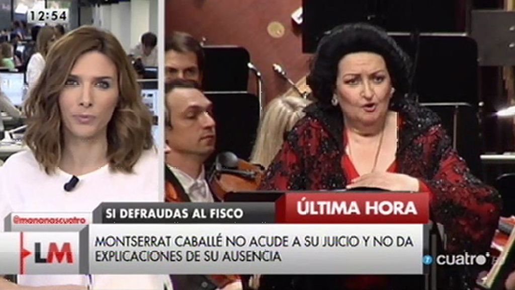 Montserrat Caballé no se presenta en su juicio y no justifica su ausencia