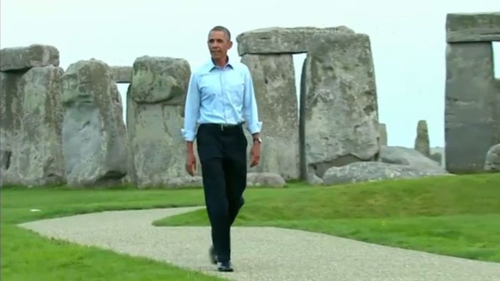 Obama sorprende a una familia británica con su presencia en Stonehenge