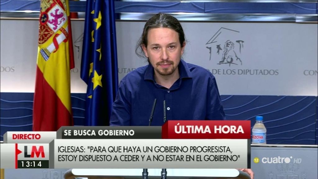 Iglesias: “Si el problema del PSOE para explorar la vía valenciana es mi presencia en ese gobierno, renuncio a estar en él"