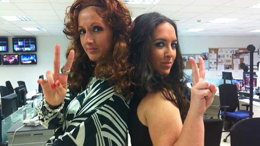 Rosario Morán, Alberto Melendi, Malú Egea, Celia Bisbal, y las gemelas Ohianey Sandra Llasera