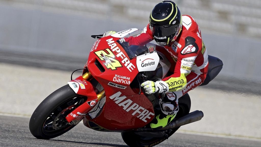 Toni Elías, rodando en Cheste