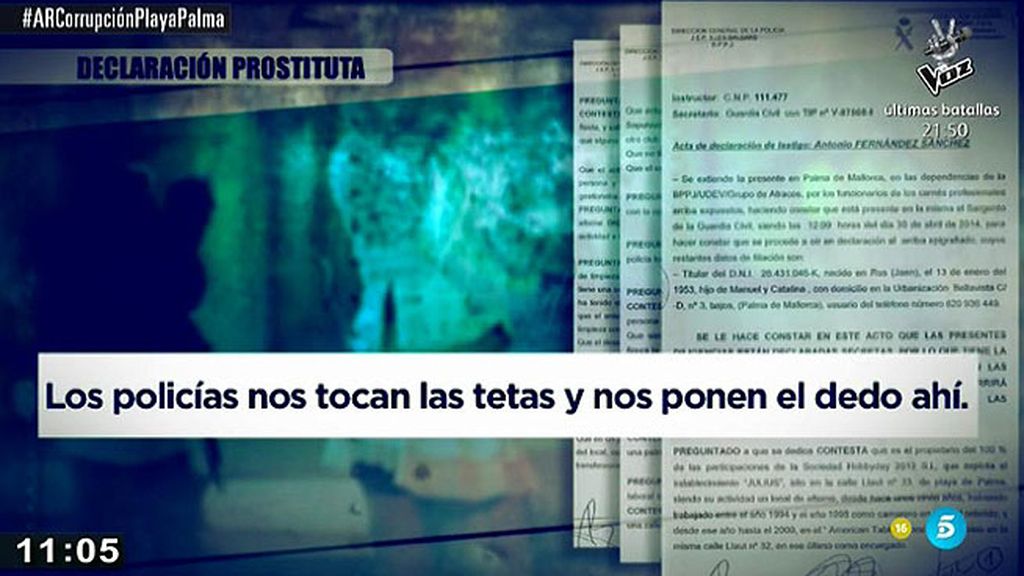 La declaración de las prostitutas de Palma obligadas a participar en orgías con policías y políticos, en 'AR'