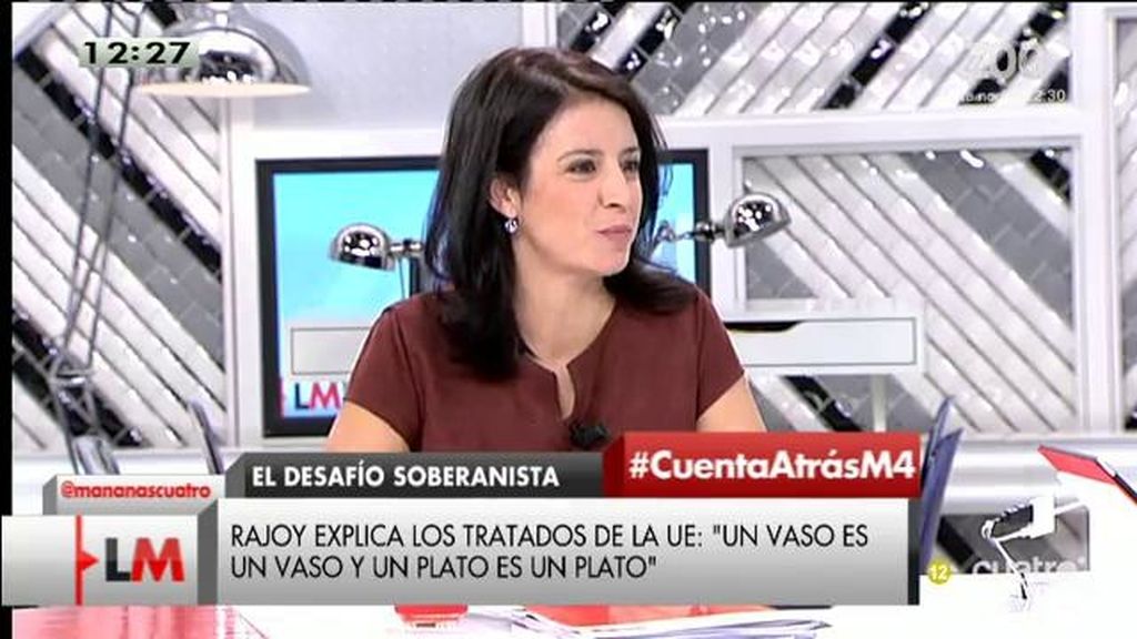 Adriana Lastra, de las palabras de Rajoy: “Llevan las cosas al reduccionismo absurdo”
