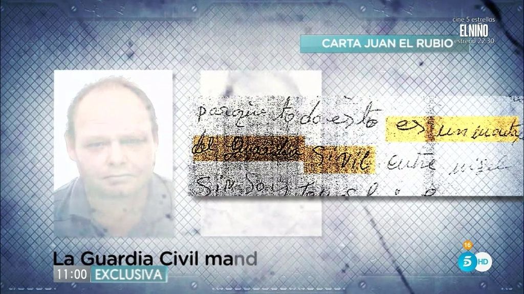 El Rubio', en una carta: "Yo no he hecho nada. No he violado al niño"