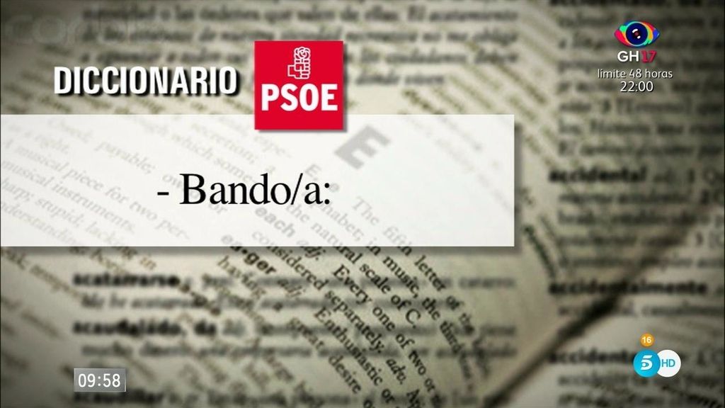 El diccionario de la crisis del PSOE