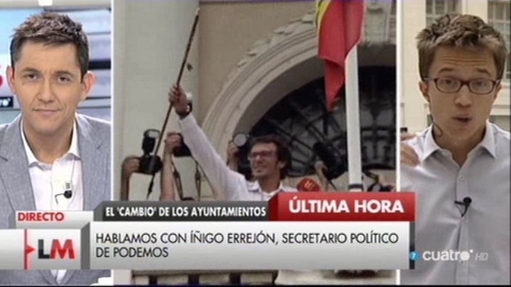 Iñigo Errejón: "Esto es insólito y se puede calificar de primavera democrática"