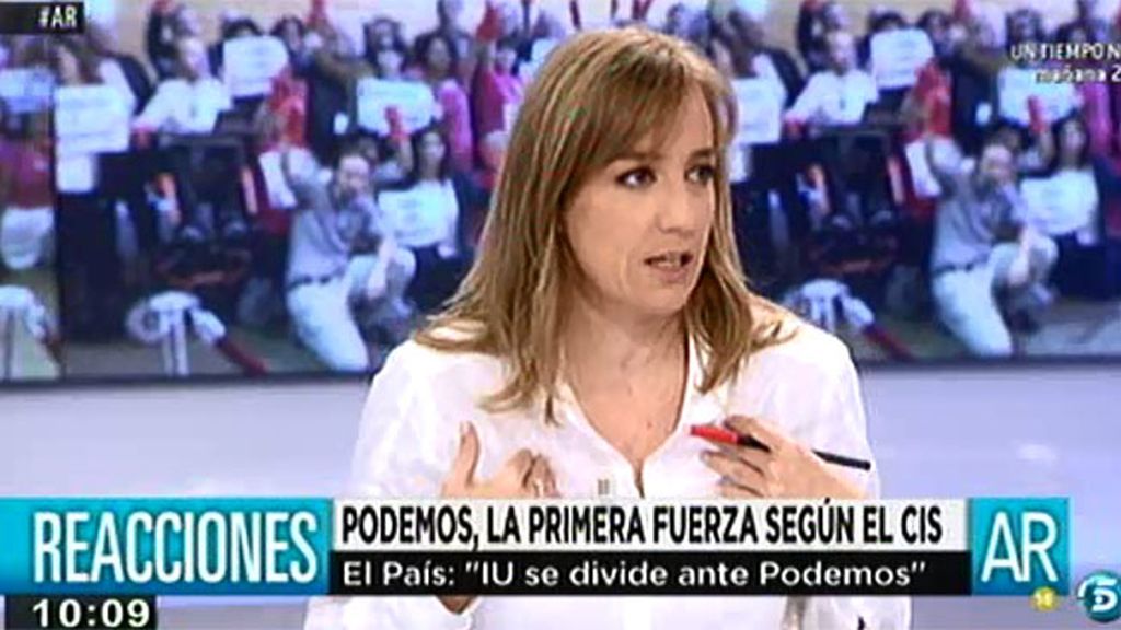 Tania Sánchez: "IU no se va a disolver ni se va a entregar a nadie"