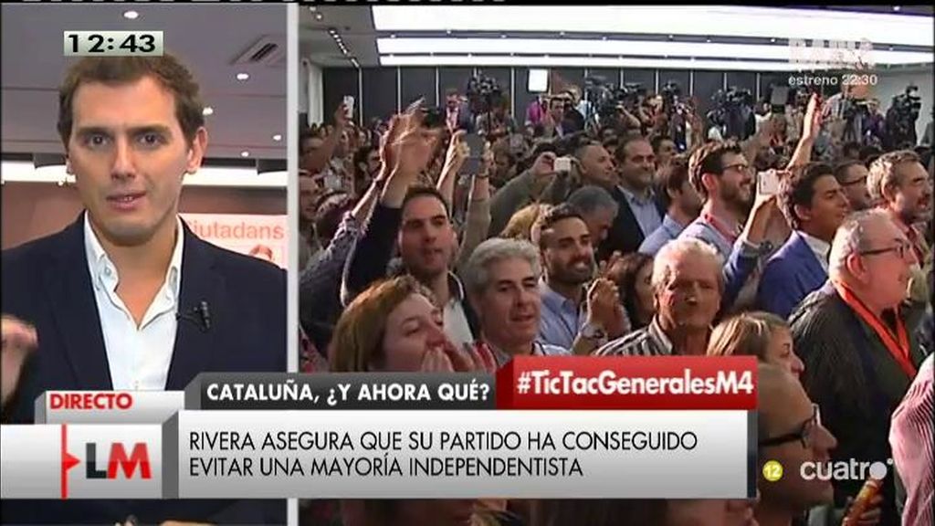Albert Rivera: "Si C's no existiera, el independentismo tendría mayoría de votos"