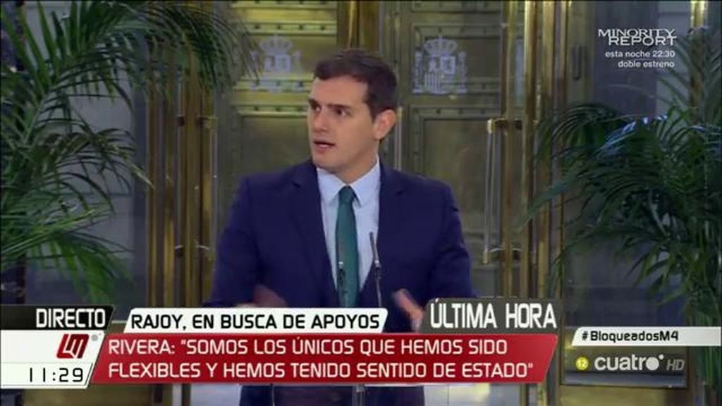 Albert Rivera: “Rajoy ya sabe que no le vamos a apoyar”