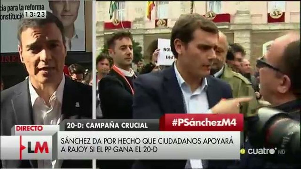 Pedro Sánchez: "Ciudadanos está sustentando en Madrid al PP de la Gürtel"