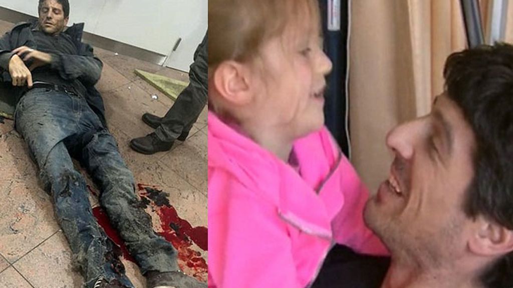 Sebastien Bellin vuelve a ver a sus hijas 40 días después de los atentados en Bruselas