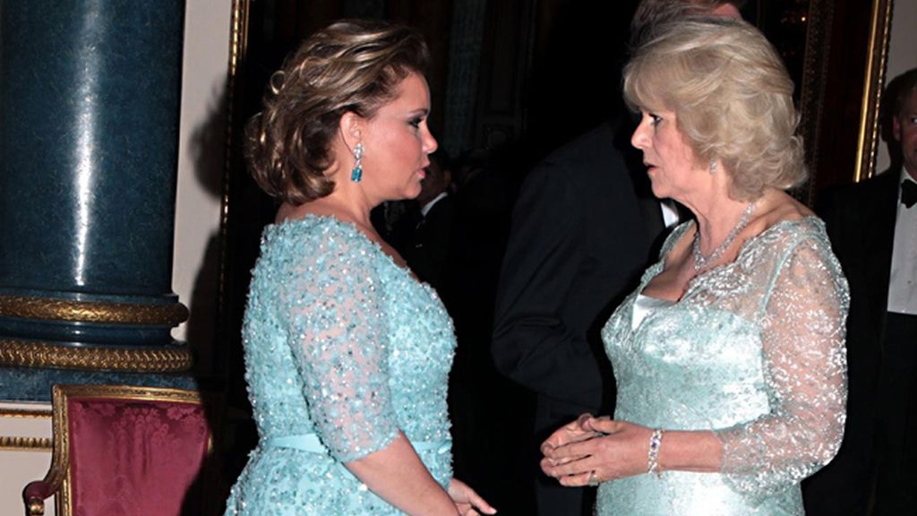 Teresa de Luxemburgo, con Camilla, duquesa de Cornualles