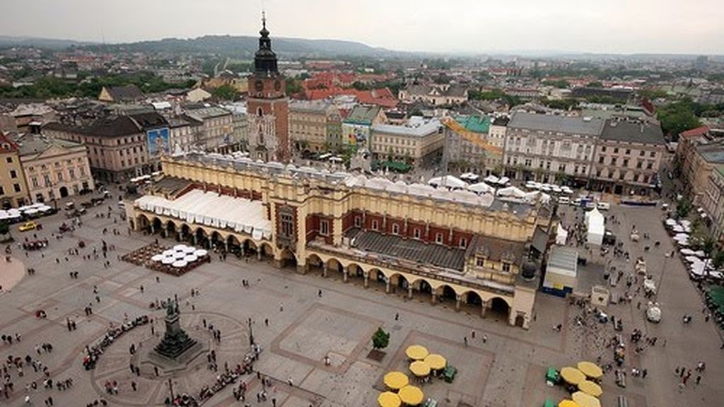 Plaza del mercado, Cracovia, Polonia