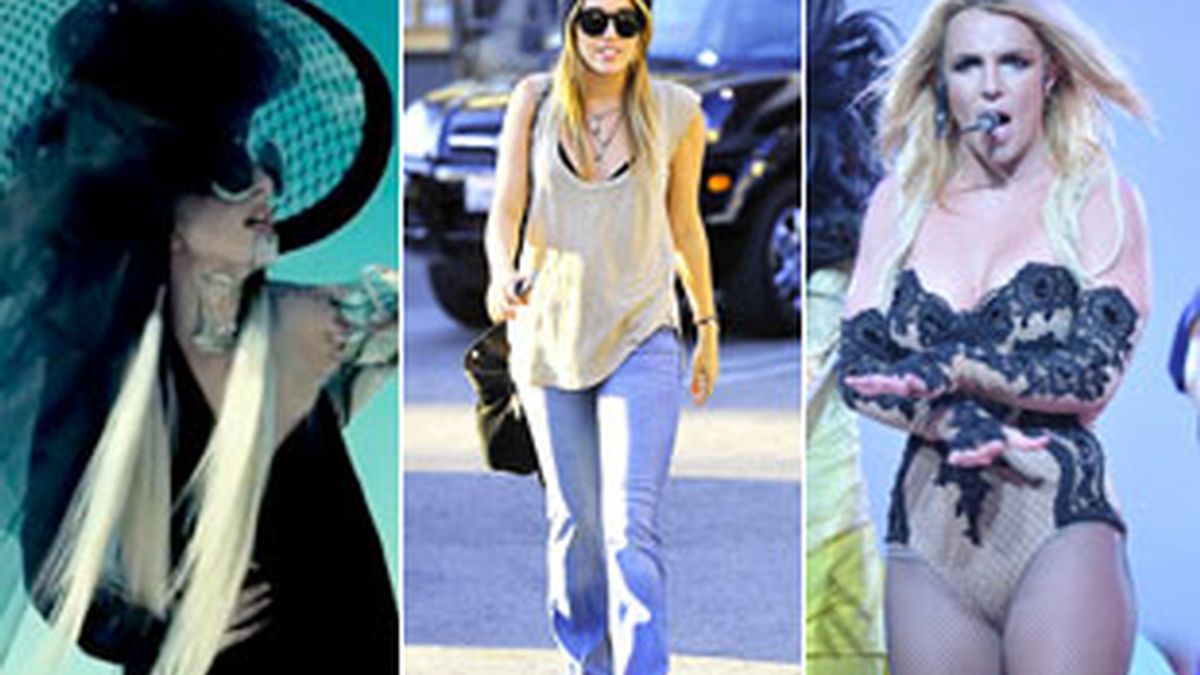 Lady Gaga, Miley Cyrus y Britney Spears, las más ricas. Fotos: Gtres