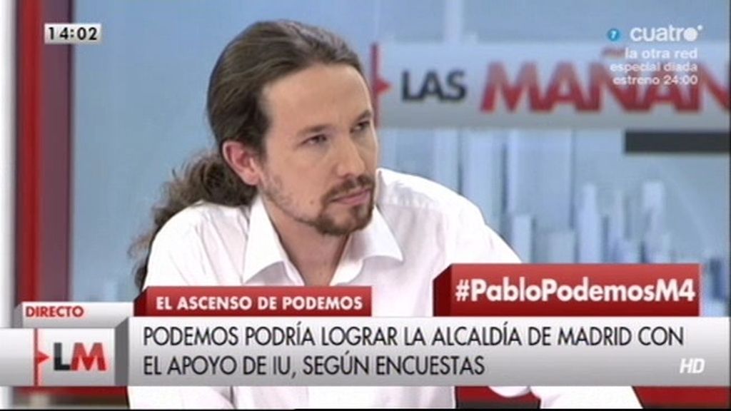 Pablo Iglesias: “Monedero sería un magnífico Alcalde para Madrid”