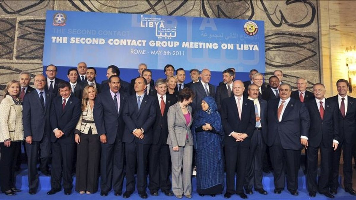 Foto de familia de los asistentes a la reunión del Grupo de Contacto sobre Libia, en Roma, Italia. EFE