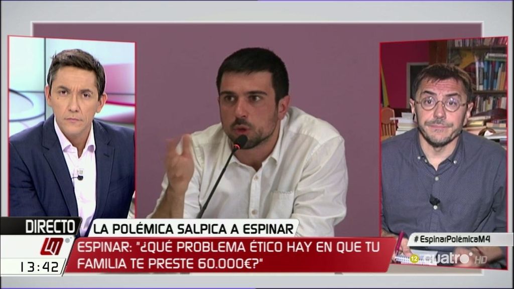 Monedero, de las acusaciones a Espinar: “Esto es una jodida vergüenza”