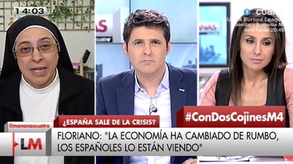 Sor Lucía Caram: “Lo que se ha hecho es destrozar el estado del bienestar”