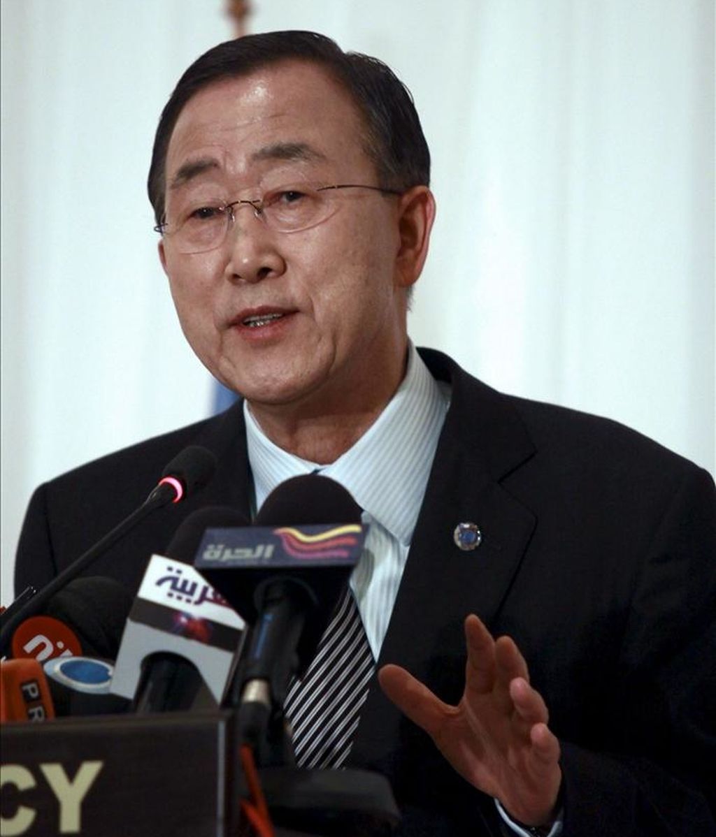 El secretario general de la ONU, Ban Ki-moon, reiteró su llamamiento al Gobierno sirio "para que cumpla con sus obligaciones internacionales de los derechos humanos". EFE/Archivo El secretario general de la ONU, Ban Ki-moon, reiteró su llamamiento al Gobierno sirio "para que cumpla con sus obligaciones internacionales de los derechos humanos". EFE/Archivo