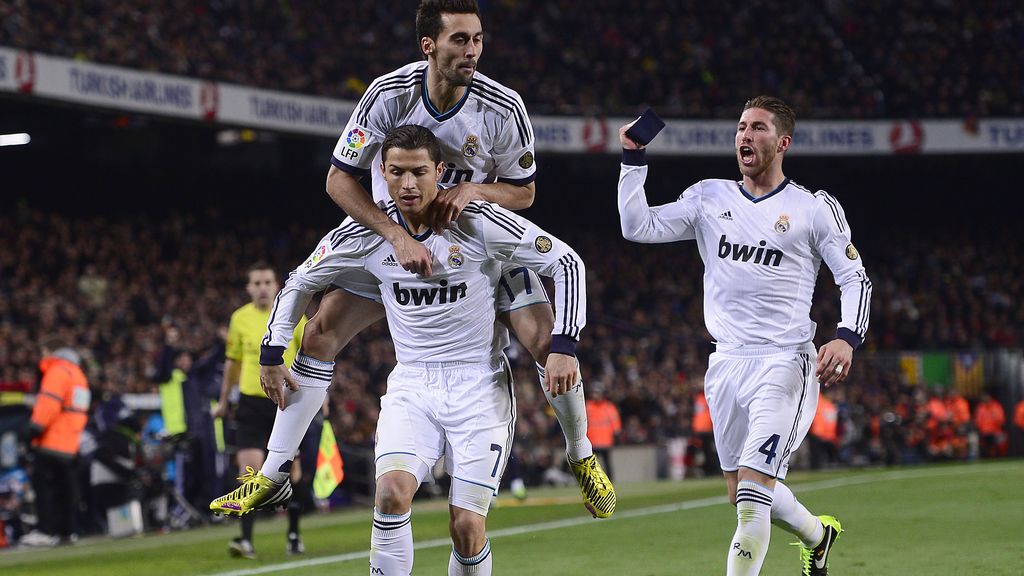 Sergio Ramos celebra el gol de Cristiano Sergio Ramos celebra el gol de Cristiano