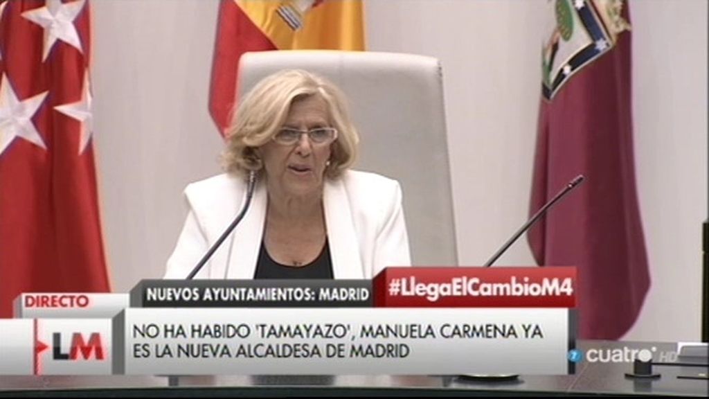 Llegó el cambio a la capital: Manuela Carmena ya es la nueva alcaldesa de Madrid