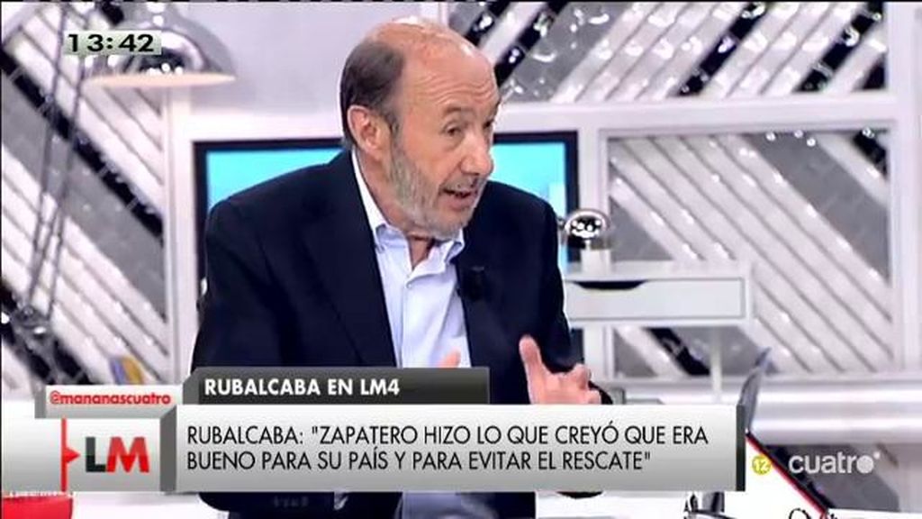 Alfredo Pérez Rubalcaba: “Yo no estuve de acuerdo con el 135”