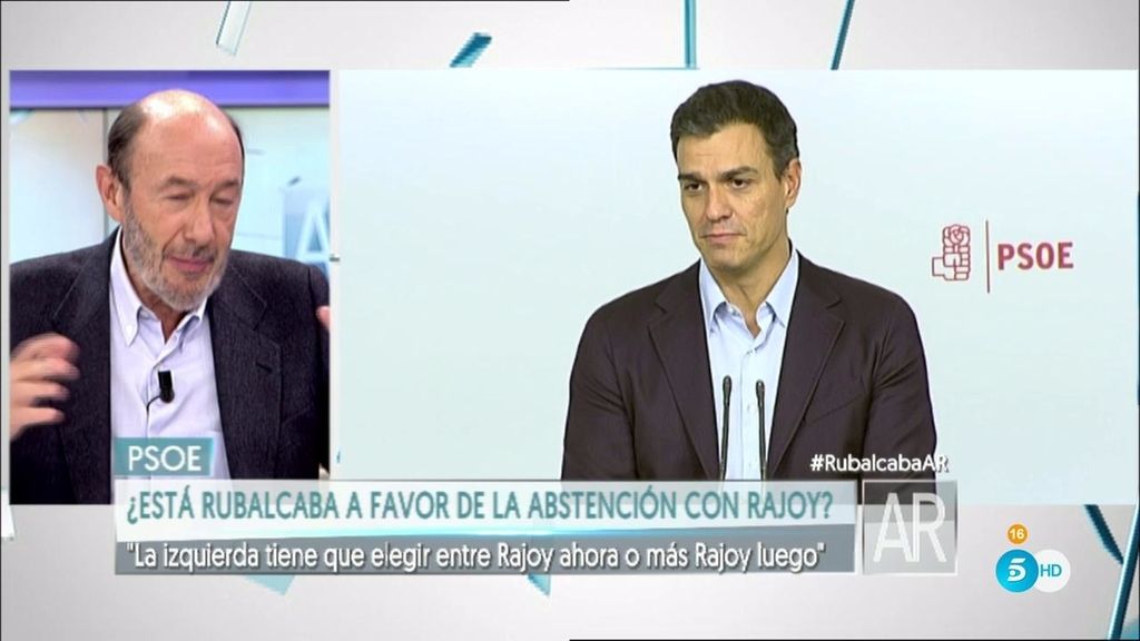 Rubalcaba: "Yo habría dejado gobernar a la lista más votada"