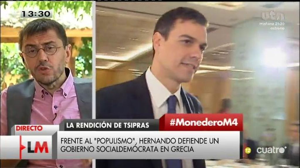 Monedero: "El PSOE en la oposición es como un yonki con síndrome de abstinencia"