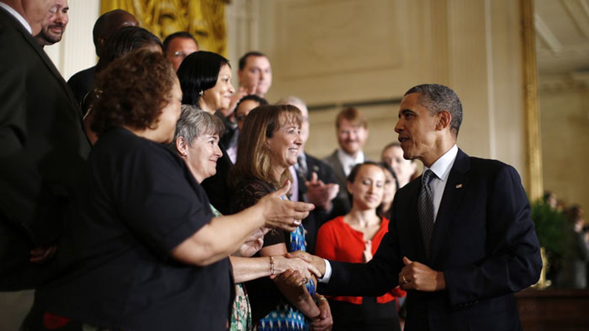 Barack Obama durante la rueda de prensa ofrecida en la Casa Blanca