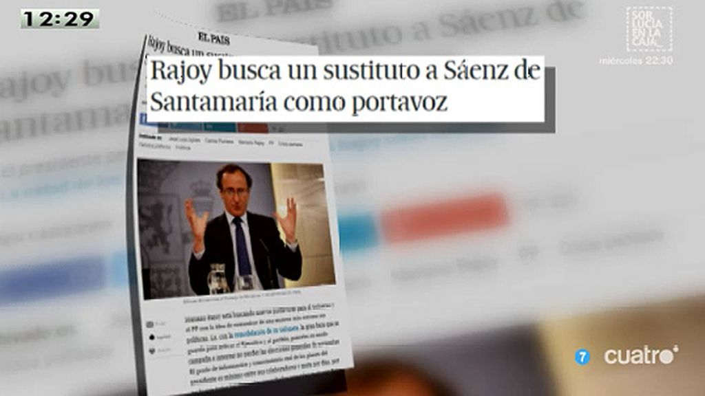 Rajoy busca un sustituto a Sáenz de Santamaría como portavoz, según ‘El País’