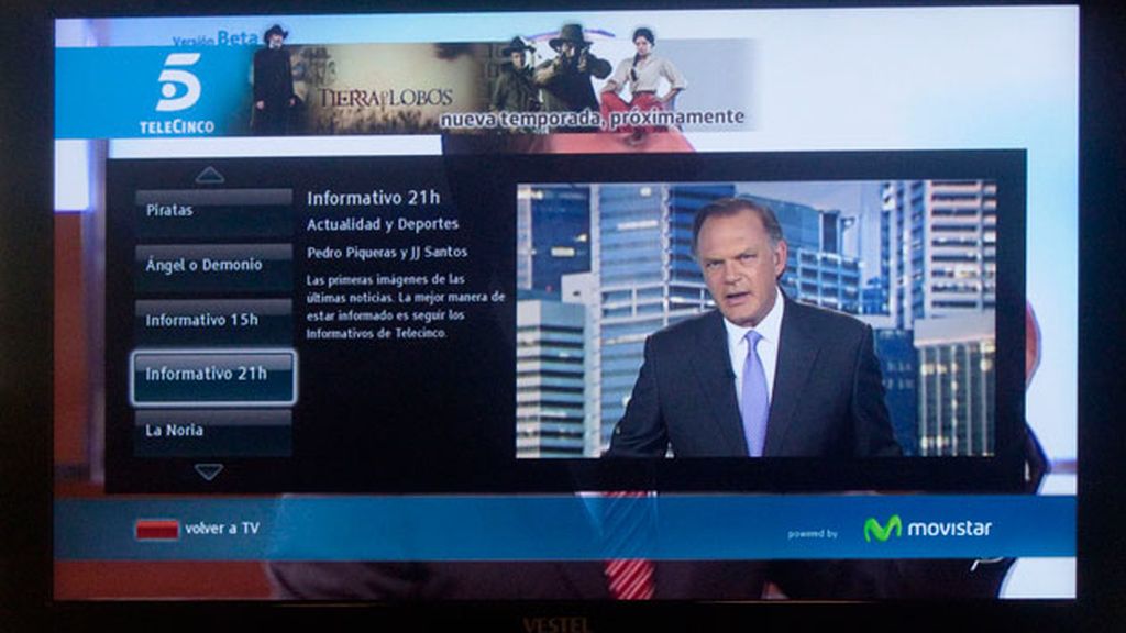 Una imagen de como funcionara este nuevo servicio televisivo. Foto: Telecinco Una imagen de como funcionara este nuevo servicio televisivo. Foto: Telecinco