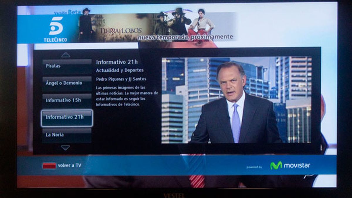 Una imagen de como funcionara este nuevo servicio televisivo. Foto: Telecinco