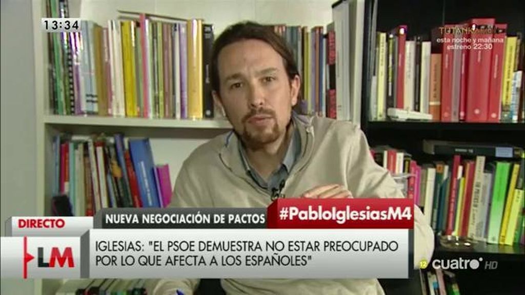 Pablo Iglesias: "Creo que el PSOE debería dejar de hacer teatro"