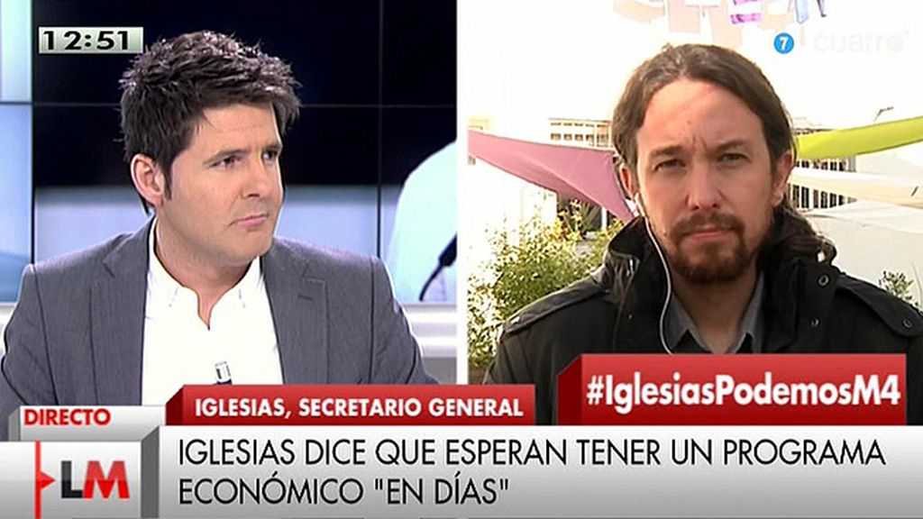 Pablo Iglesias: "Estamos discutiendo el borrador de medidas económicas"
