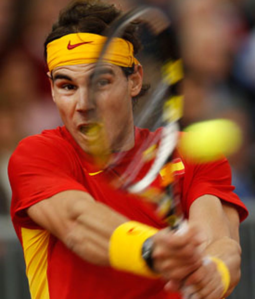 Rafa Nadal, en su debut en Sevilla. Foto: Reuters