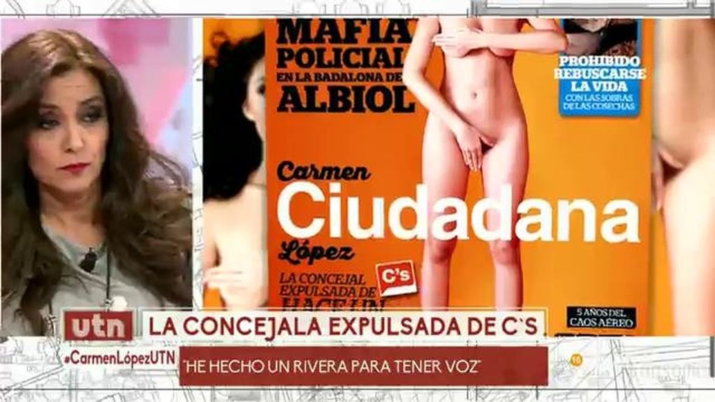Carmen López: “He salido desnuda en Interviu para tener voz frente a Ciudadanos”