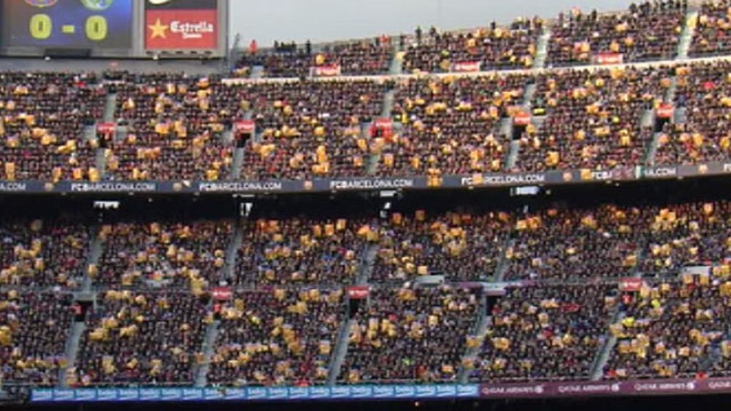 La estelada, presente en el Barça-Madrid