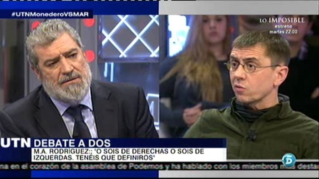 El cara a cara entre Juan Carlos Monedero y Miguel Ángel Rodríguez, íntegro