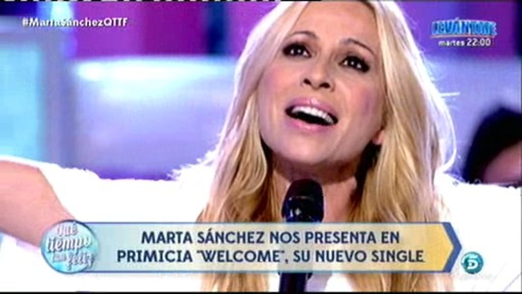 Marta Sánchez canta su single  ‘Welcome’