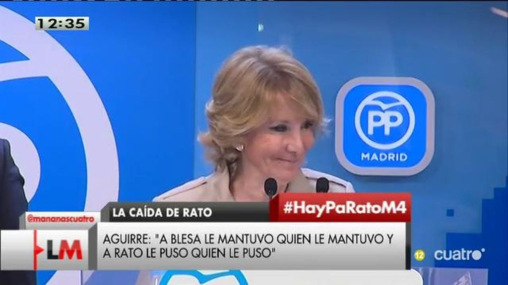 Aguirre: “Yo no propuse a Rodrigo Rato para presidir Caja Madrid, todo lo contrario”